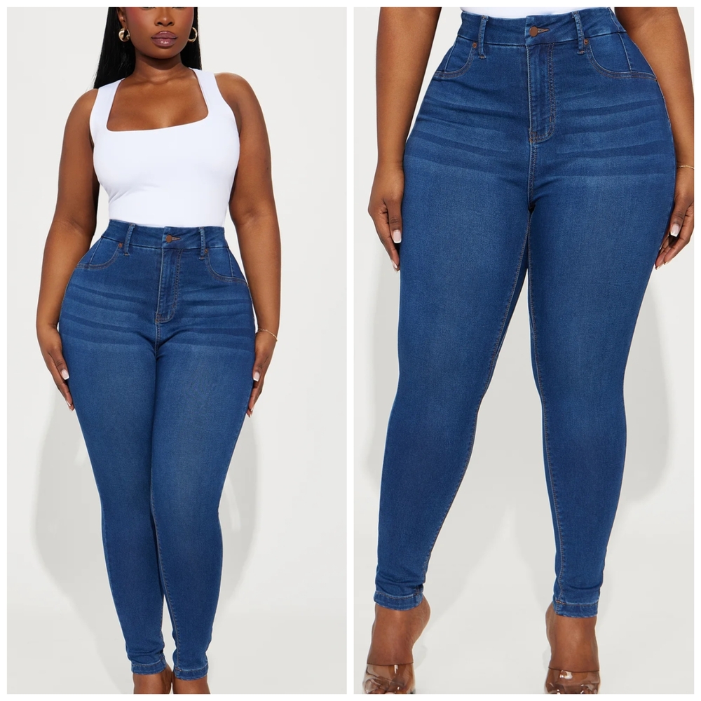 Fashion Nova High Rise Blue Jeans